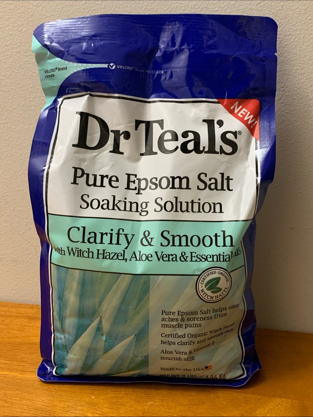 Dr Teal's Pure Epsom Salt Soaking Solution Clarify & Smooth 3Ib
